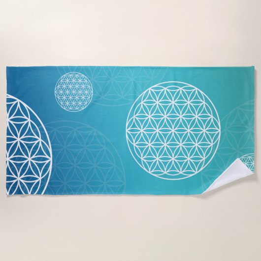 生命の花 ビーチタオル (正面)