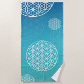 生命の花 ビーチタオル (正面)