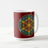 生命の花 - フラクタル・ブロッサム1 コーヒーマグカップ (正面右)