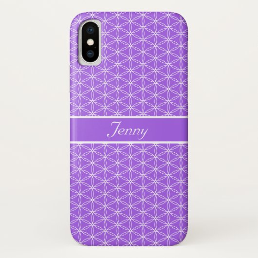 生命の花 ホワイト パターン Case-Mate iPhoneケース (裏面)