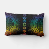 生命の花 |マンダラ |チャクラ枕 ランバークッション (裏面)