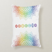 生命の花 |マンダラ |チャクラ |白 アクセントクッション (正面(垂直))