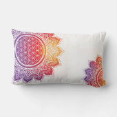生命の花 |マンダラ |枕 ランバークッション (裏面)