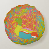 生命の花 ラウンドクッション (裏面)