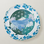 生命の花 ラウンドクッション (裏面)