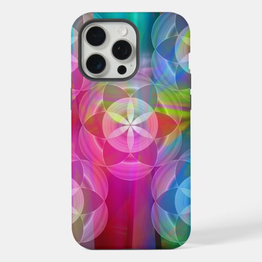 生命の花,幾何学模様 iPhoneケース (裏面)