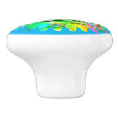 生命の花 - 幾何学的な花 5 セラミックノブ (側面)