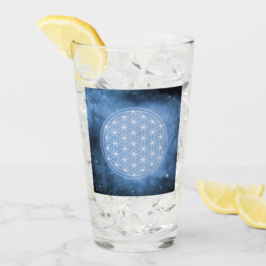 生命の花，神聖な幾何学的，チャクラ，禅 タンブラーグラス (アイス正面)