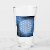 生命の花，神聖な幾何学的，チャクラ，禅 タンブラーグラス (正面)