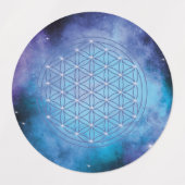 生命の花，神聖な幾何学的，曼荼羅，ラベル ラベル (デザイン1)