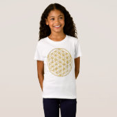生命の花 |金ゴールドビッグ Tシャツ (正面フル)
