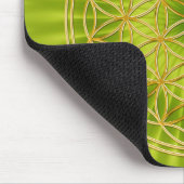 生命の花 |金ゴールド、大 マウスパッド (コーナー)