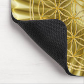 生命の花 |金ゴールド、大、明 マウスパッド (コーナー)