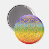 生命の花 |金ゴールド、小 マグネット (正面/裏面)