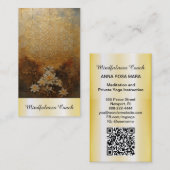 *~*生命の花AP92聖レイキヨガゴールド 名刺 (正面/裏面)