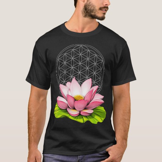 生命の蓮の花 Tシャツ (正面)