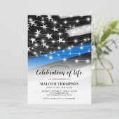 生命の薄いブルーライン記念のお祝い 招待状 (スタンド正面)