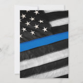 生命の薄いブルーライン記念のお祝い 招待状 (裏面)