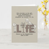 生命の見通し カード (黄色い花)