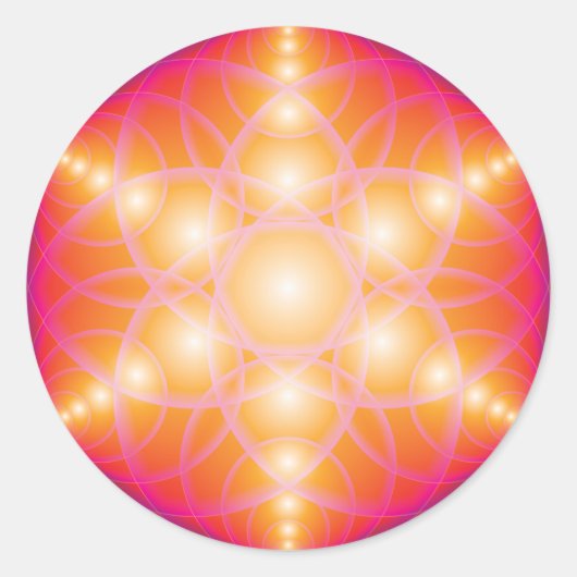 生命の調和した花 ラウンドシール (正面)