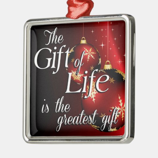 生命の賜物はもっとも偉大賜物 メタルオーナメント (左)