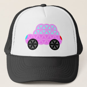 生命の車 – 神聖な形状A3.ピンク。 キャップ
