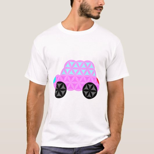 生命の車 – 神聖な形状A3.ピンク。 Tシャツ (正面)