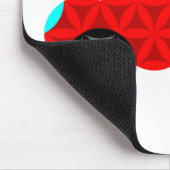 生命の車 – 神聖な形状A3、赤。 マウスパッド (コーナー)