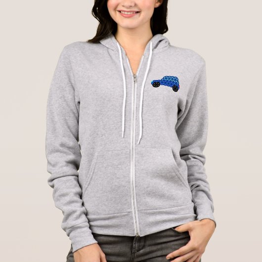 生命の車 – 神聖な形状B1,青。 パーカ (正面)