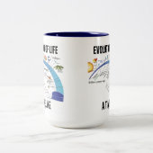 生命の進化タイムライン(生物学) ツートーンマグカップ (中央)