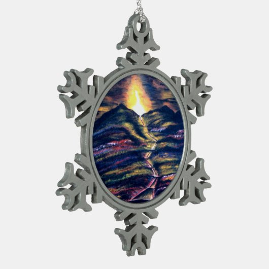 生命の道 スノーフレークピューターオーナメント (左)