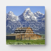 生命の鉄感動的 フォトプラーク (正面)