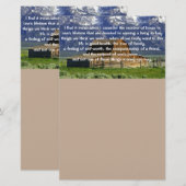 生命の鉄感動的 便箋 (正面/裏面)