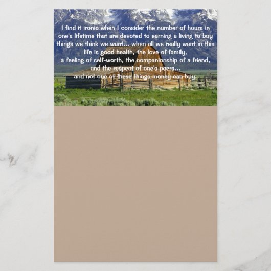 生命の鉄感動的 便箋 (正面)