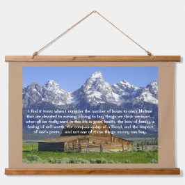 生命の鉄感動的 吊り下げ型タペストリー