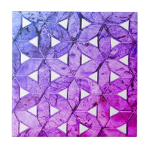 生命の青いピンクの紫色の花、おびえたジオメトリ