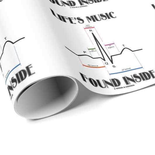 生命の音楽によって見つけられる内部(ECG/EKGの心拍) ラッピングペーパー (ロールコーナー)