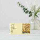 生命の黄金の樹木アート - 新芸術様式(アール・ヌーヴォー)クリムト 名刺 (スタンド正面)