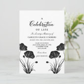 生命の黒く及び白いケシのお祝い 招待状 (スタンド正面)