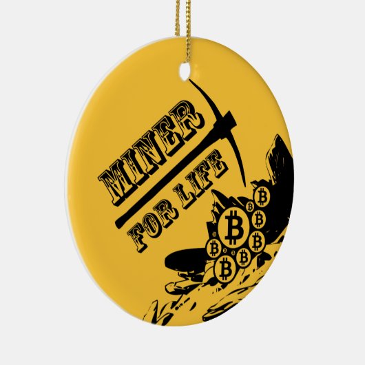 生命のBitcoin抗夫 セラミックオーナメント (右)