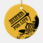 生命のBitcoin抗夫 セラミックオーナメント (正面)