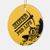 生命のBitcoin抗夫 セラミックオーナメント (左)