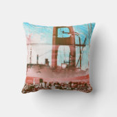 生命のGoldengateBridgeサンフランシスコの画像的なパネル クッション (裏面)