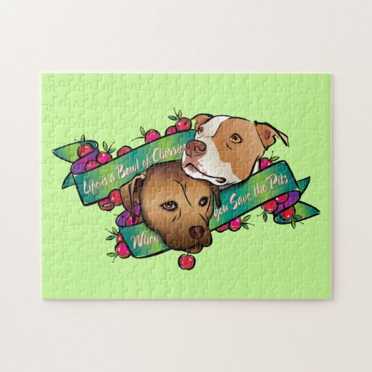 生命はさくらんぼのボール…です ジグソーパズル (横)