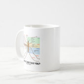 生命はちょうど煩わせますか。 (カの解剖学) コーヒーマグカップ (正面左)