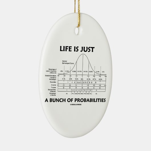 生命はです確率(Statsのおもしろい)のちょうど束 セラミックオーナメント (右)