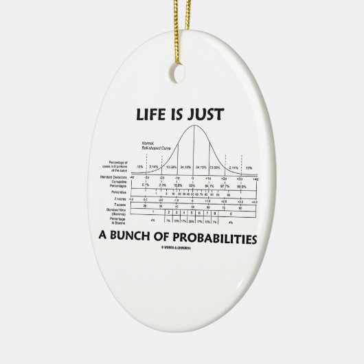 生命はです確率(Statsのおもしろい)のちょうど束 セラミックオーナメント (左)
