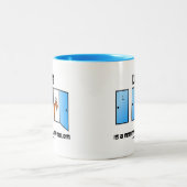 生命はですMontyホール問題(3つのドア) ツートーンマグカップ (中央)