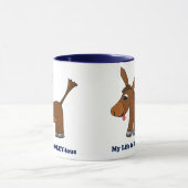 生命はばかばかしいです(redonkeylousにredonkulous) マグカップ (中央)