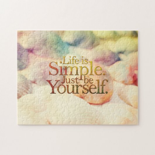 生命はやる気を起こさせるなシンプルな色の貝です ジグソーパズル (横)